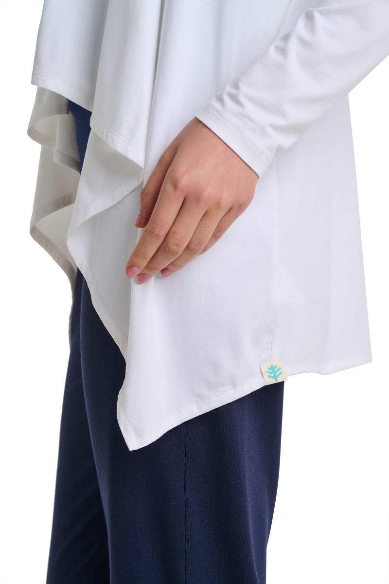 Coolibar UPF 50+ Women's Sun Wrap - Sun Protective,Large,White - Image 5